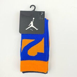 Jordan Kids High Crew Socks 2-Pack Bundle Size 3Y-5Y Blue/Orange NWT NEW